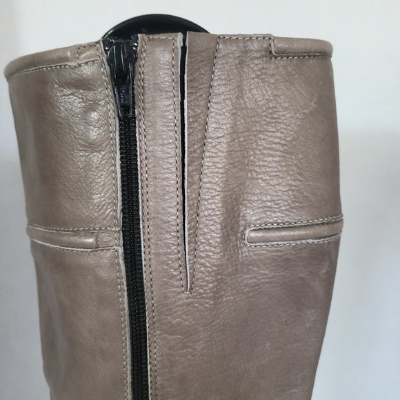 Browns Couture Made in Italy Grey Zip Boots - Picture 4 of 8